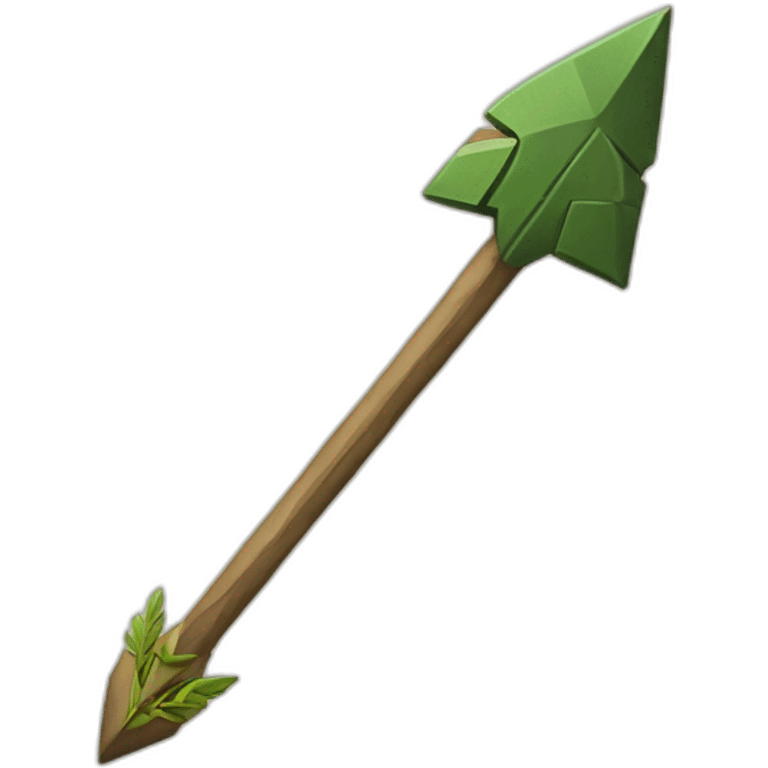 arrow made of rock emoji