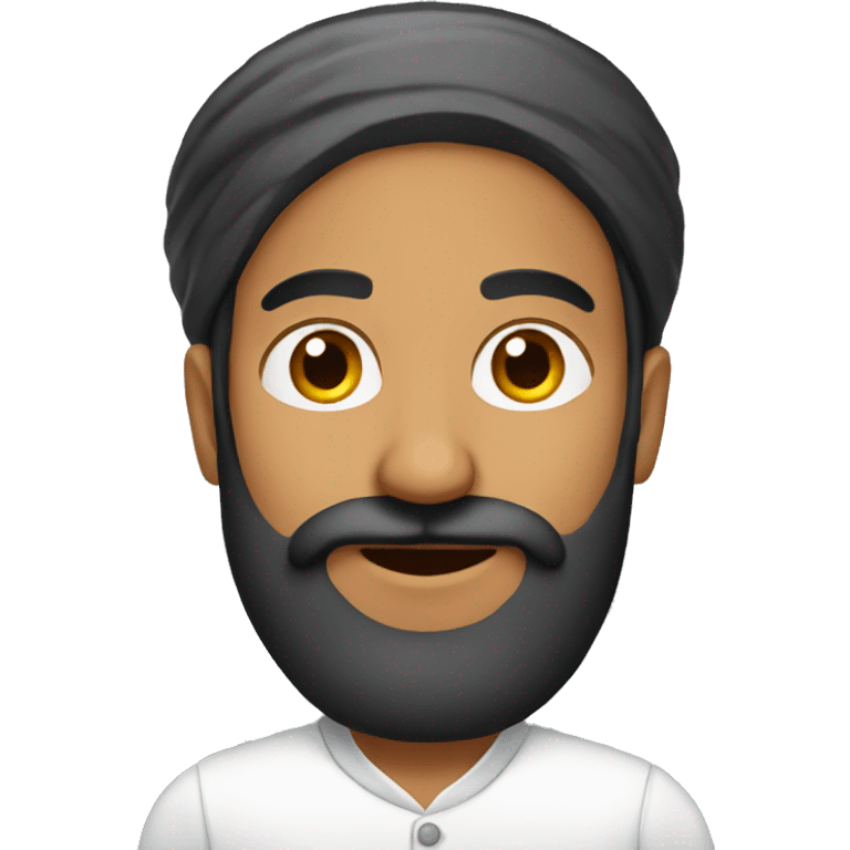 Punjabi man with a beard with Poha emoji