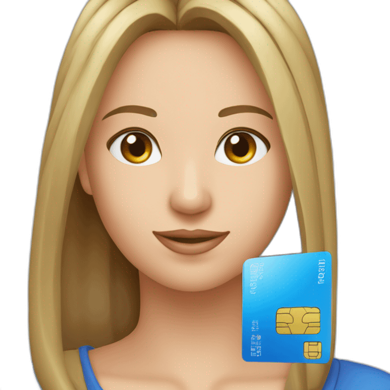 Carte bleu dans un lecteur de carte paiement refusé emoji