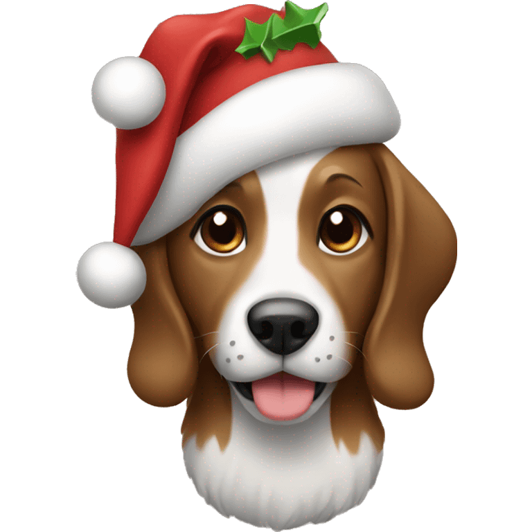 Christmas dog emoji