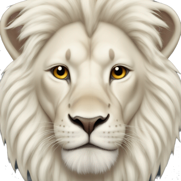 Albino Lion  emoji