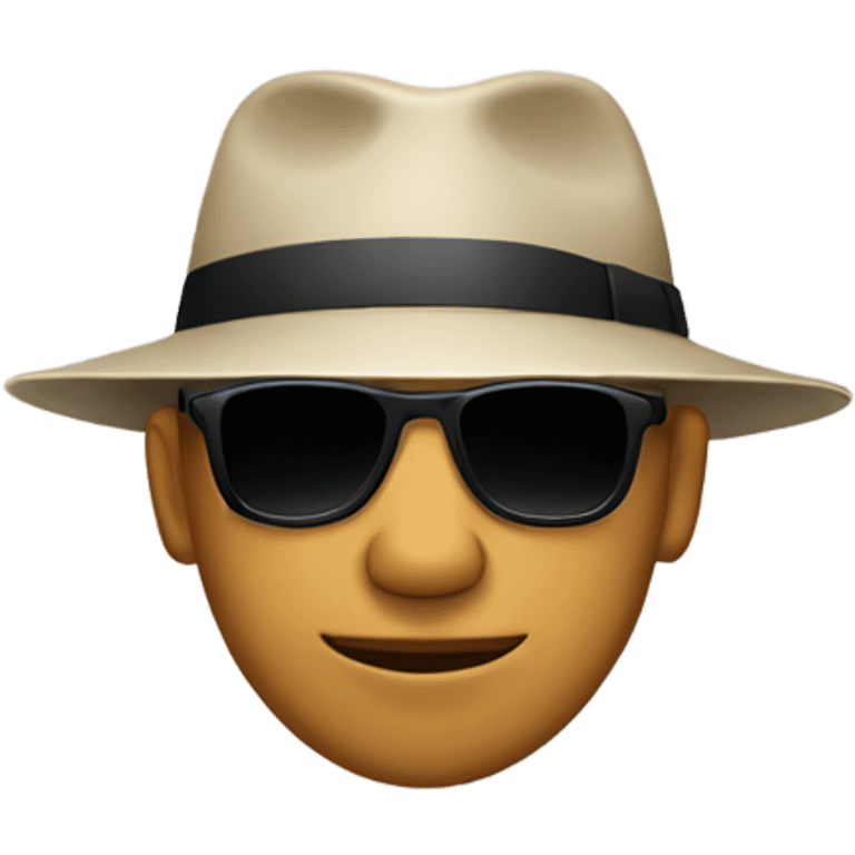 Guy wearing sunglasses and a hat  emoji