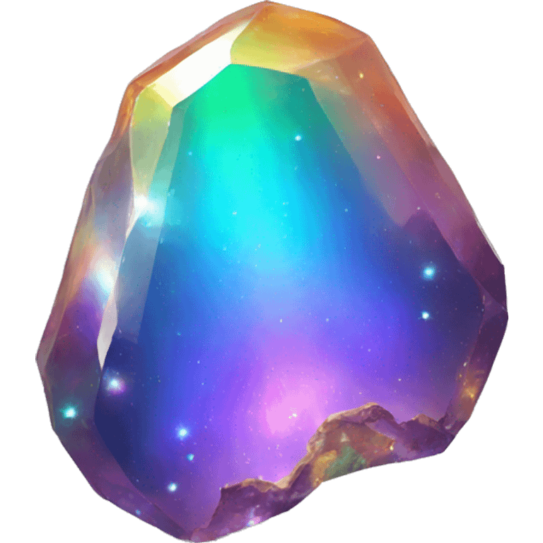 Shiny Rainbow-Nebula-Opal-Gemstone emoji