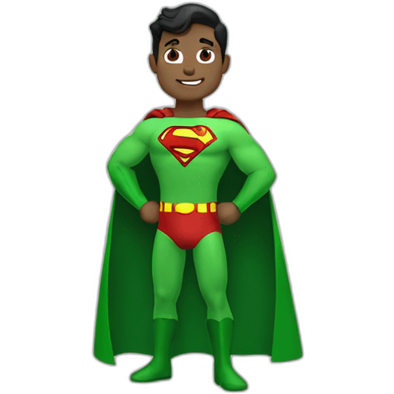 green color superman emoji