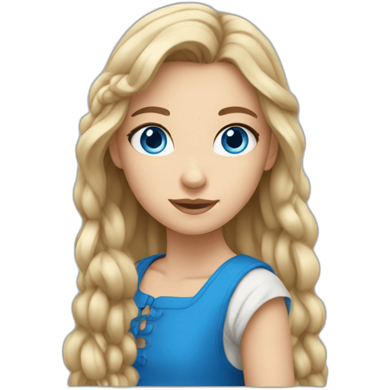 an Europe girl with blue eyes emoji