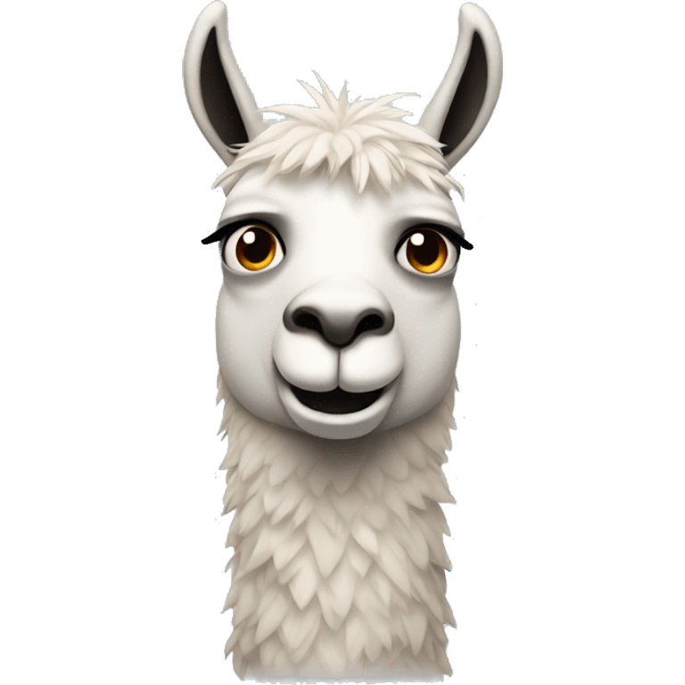 una llama gritando emoji