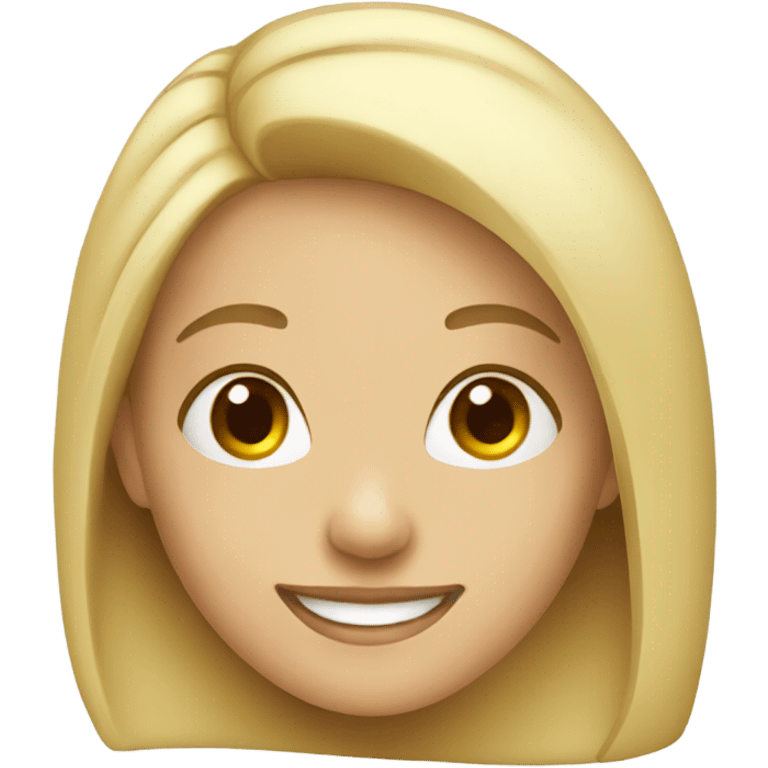 smiling blonde girl portrait emoji