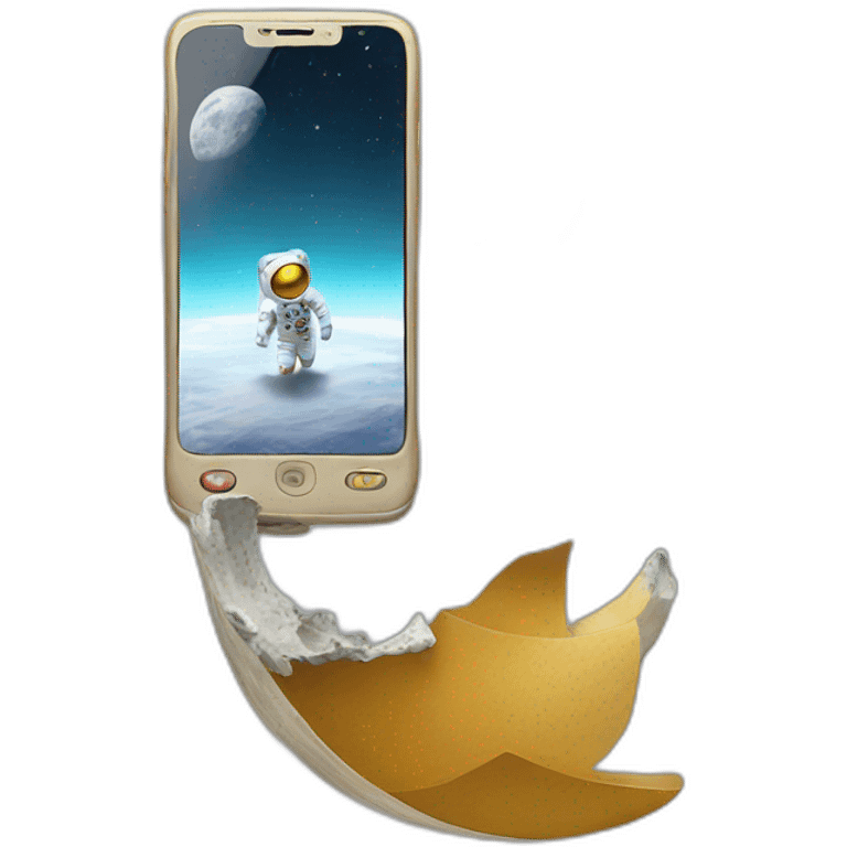 phone flying to the moon emoji