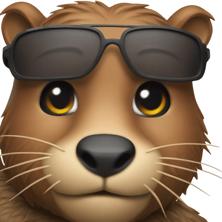 A cool beaver  emoji