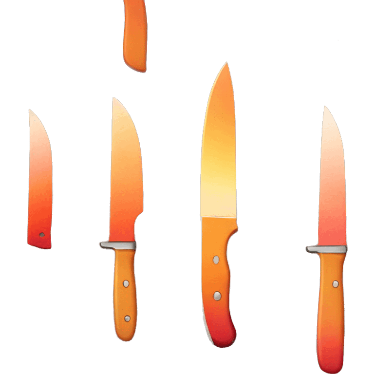 Sunset  colored knife emoji