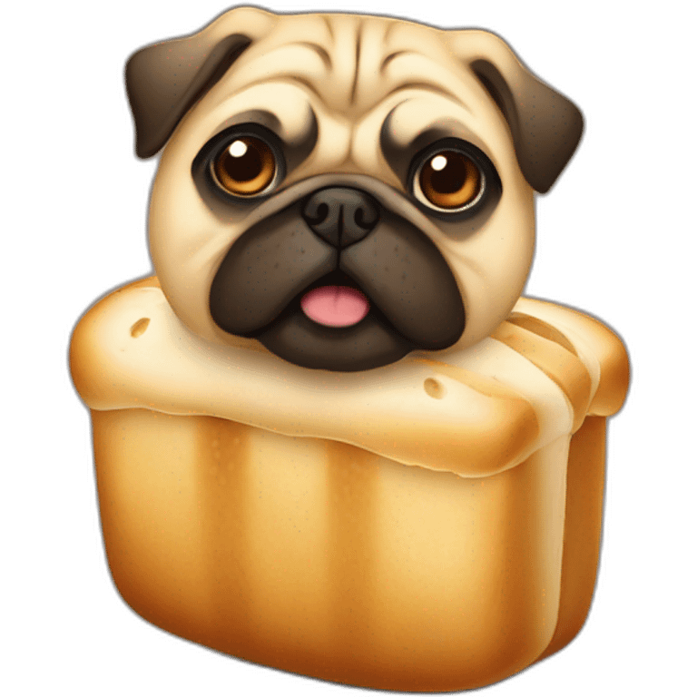 Loaf of bread - pug emoji