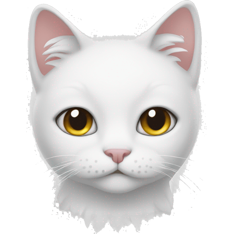 crayz white cat emoji