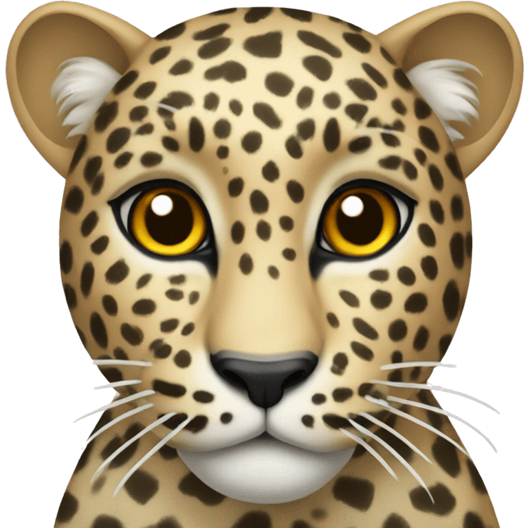 Leopard with a white bow  emoji