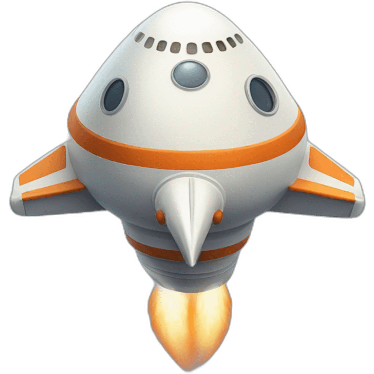 Chubby rocket ship emoji