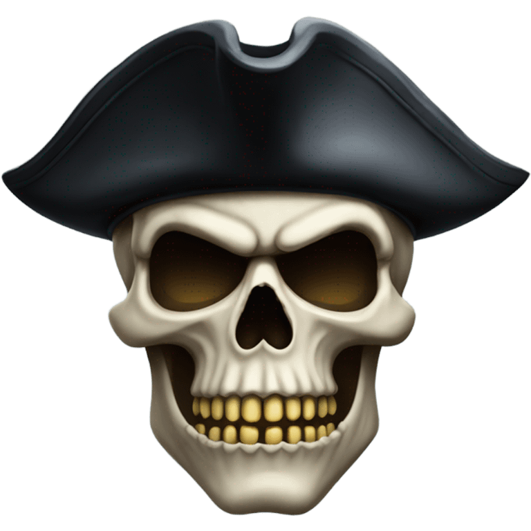 Dark mean pirate skull emoji