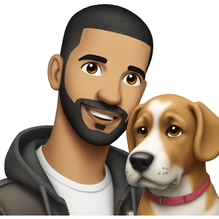 Drake with a dog  emoji