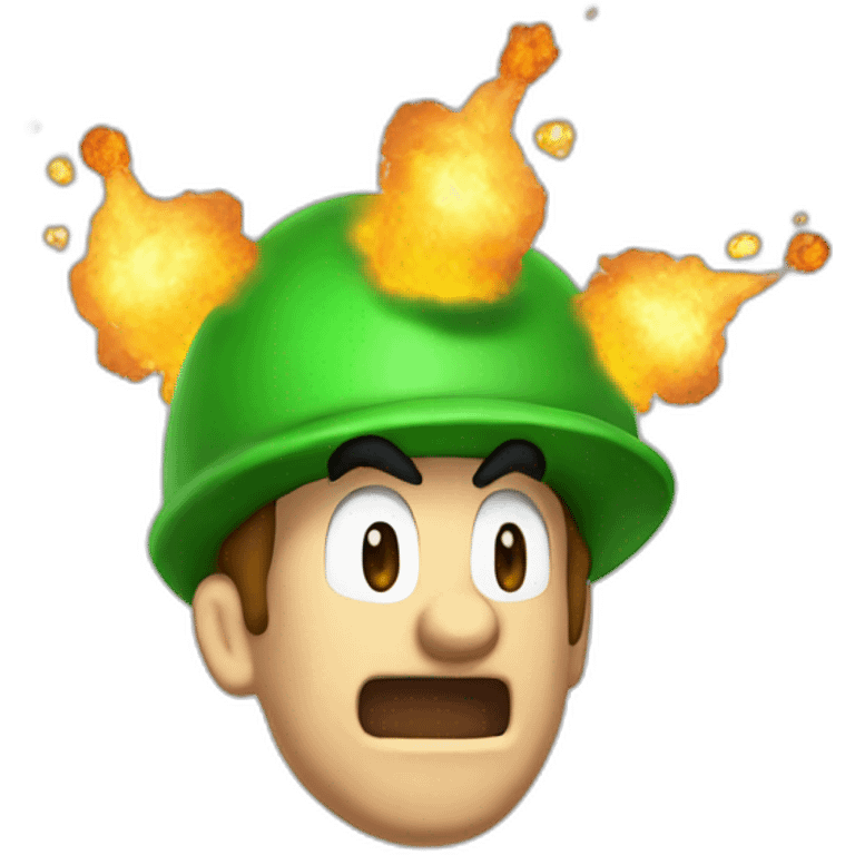 exploding head luigi emoji