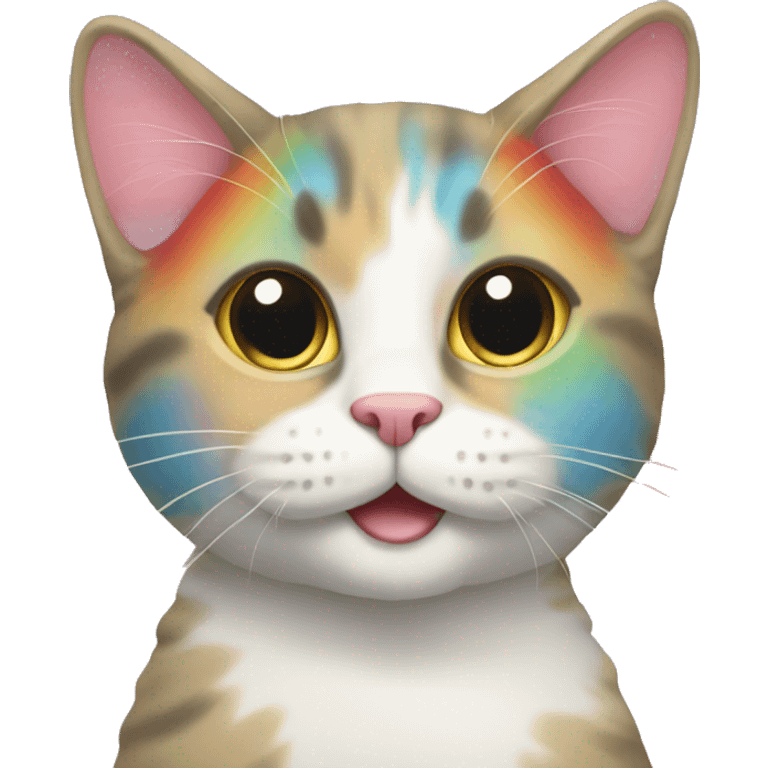 Rainbow cat emoji