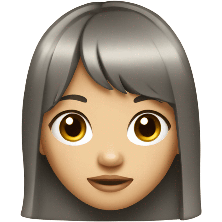 Vietnamese girl with bang and tanned skin  emoji