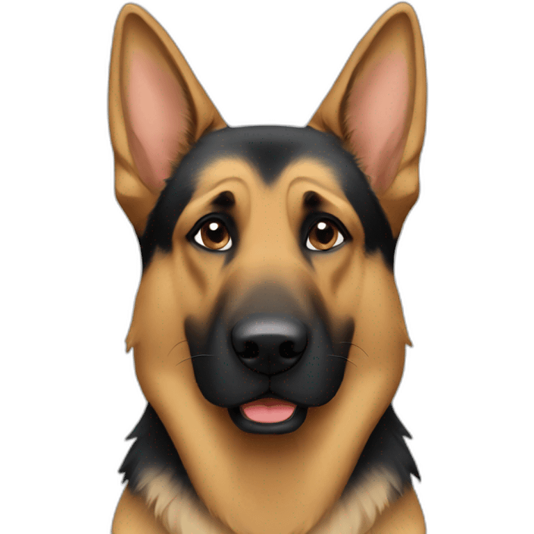 German shepherd covering face emoji