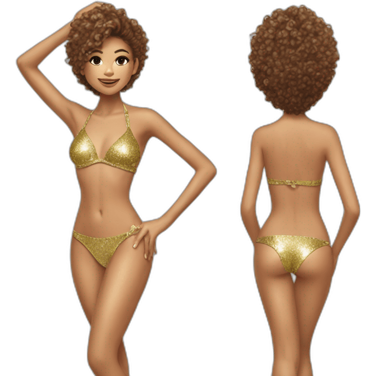 Zendaya in glitter bikini emoji