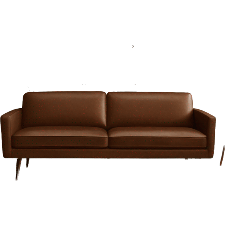 Brown leather mid century-modern couch from WestElm emoji