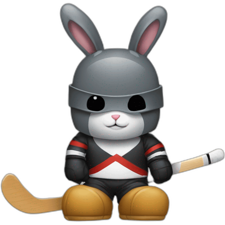 bunny with hockey mask emoji