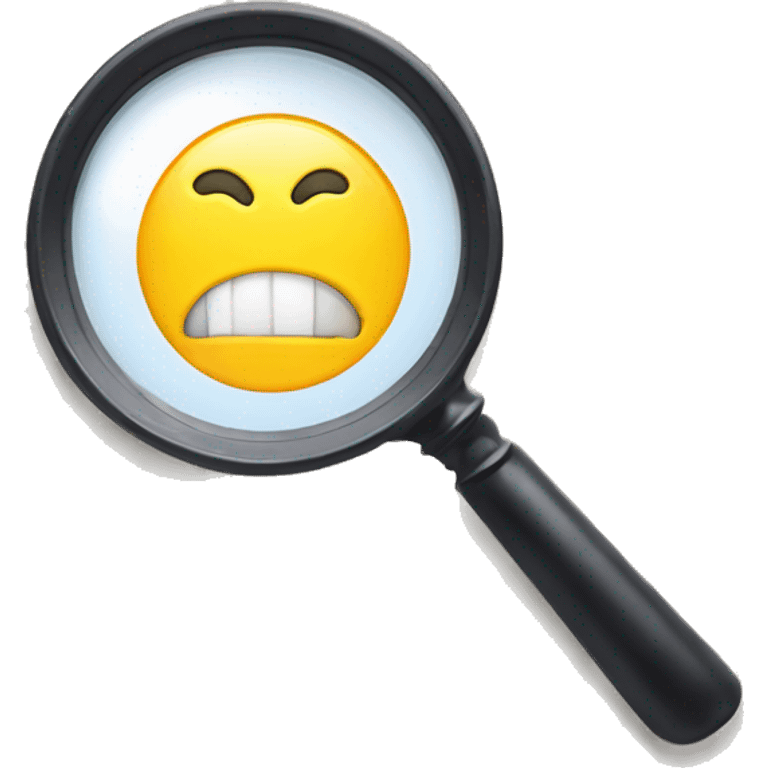 magnifying glass with a discount label emoji