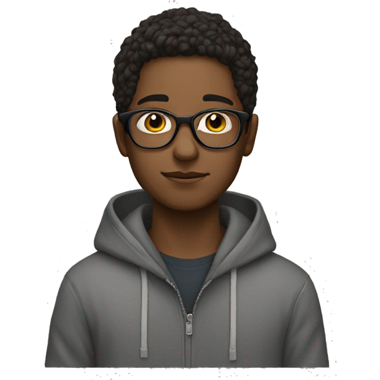 boy in hoodie with glasses  emoji