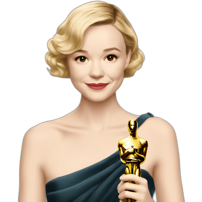 carey mulligan winning an oscar emoji