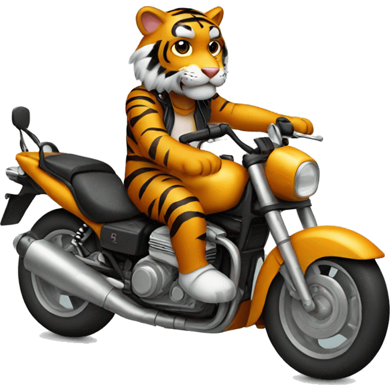 tiger on a motorcycle emoji