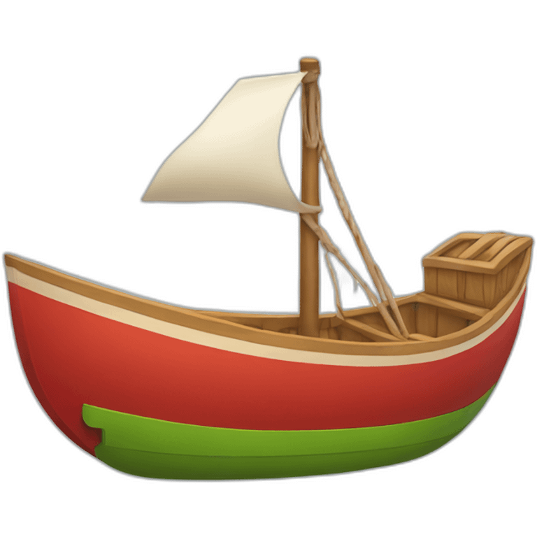 apple boat emoji