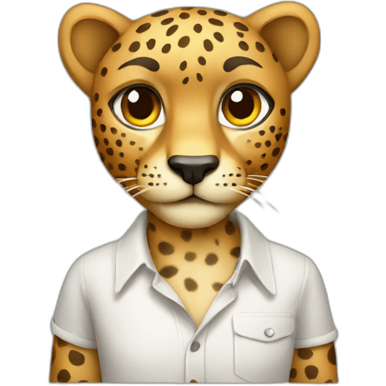 cheetah wearing a shirt emoji