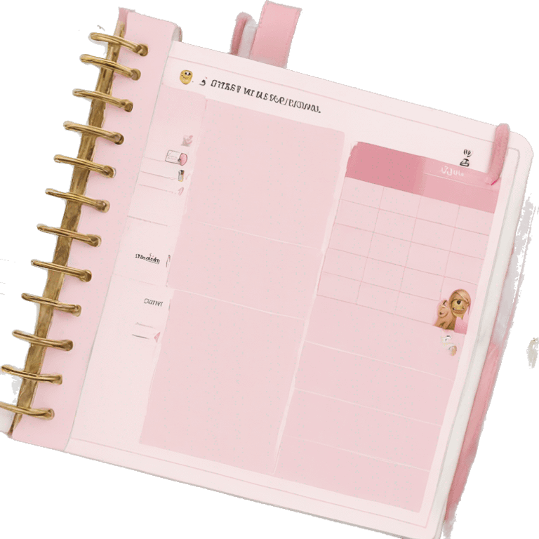 Sophisticated Pink Day Planner emoji