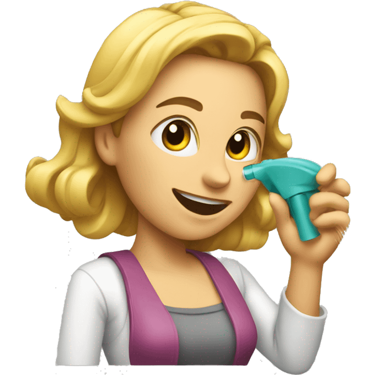 Woman spraying spray  emoji