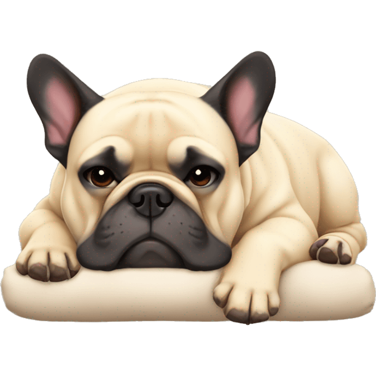 sleeping-fat-french-bulldog-brindal emoji