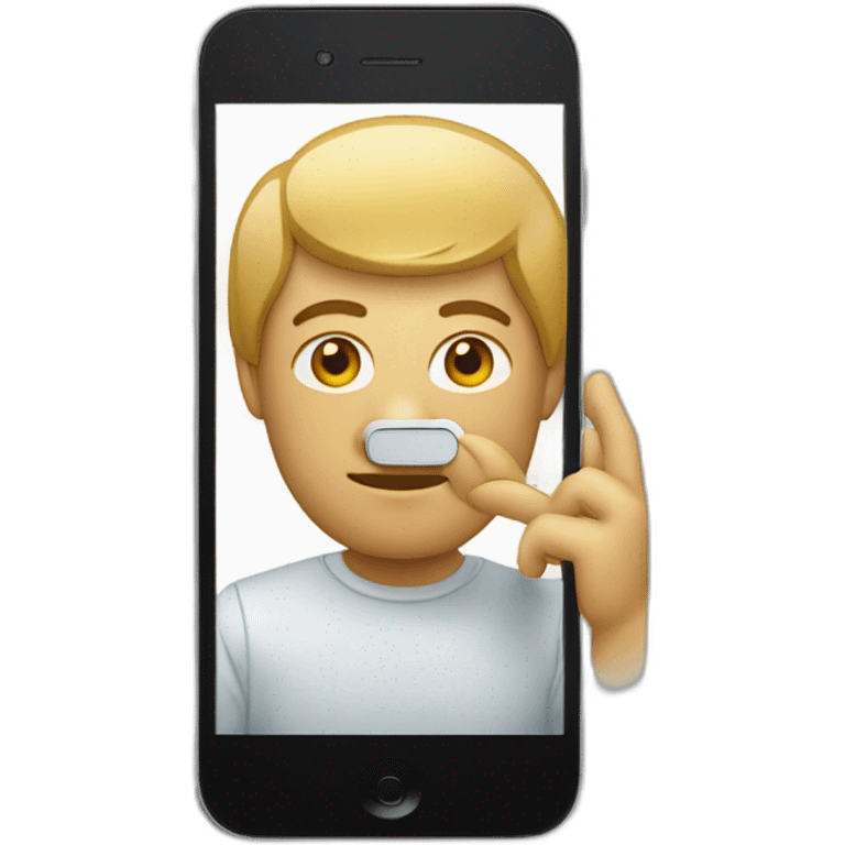 L'icône portant un téléphone sur le dos emoji