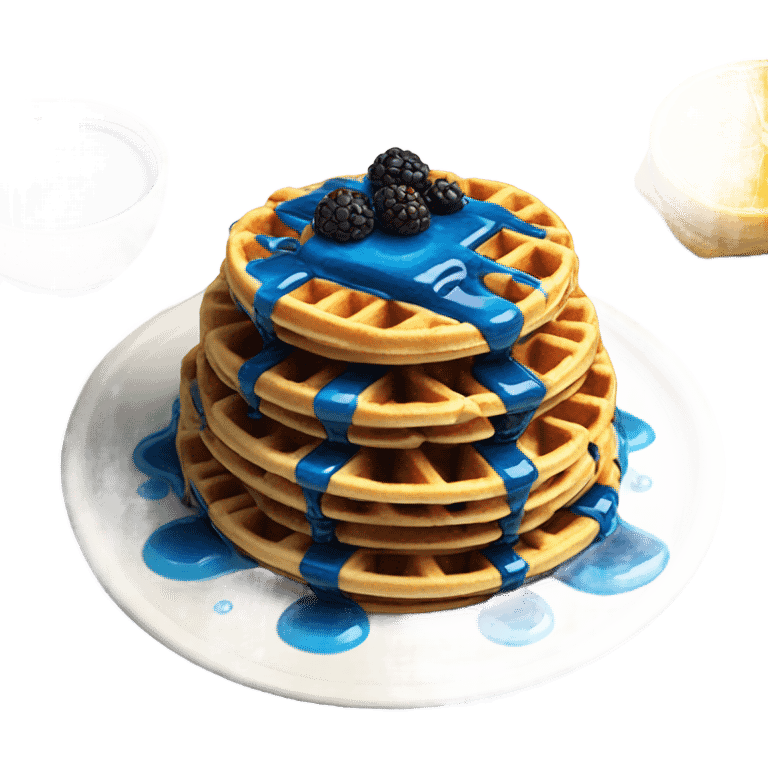 Waffles that are blue emoji