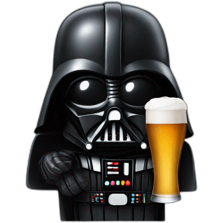 Darth Vader with a bier emoji