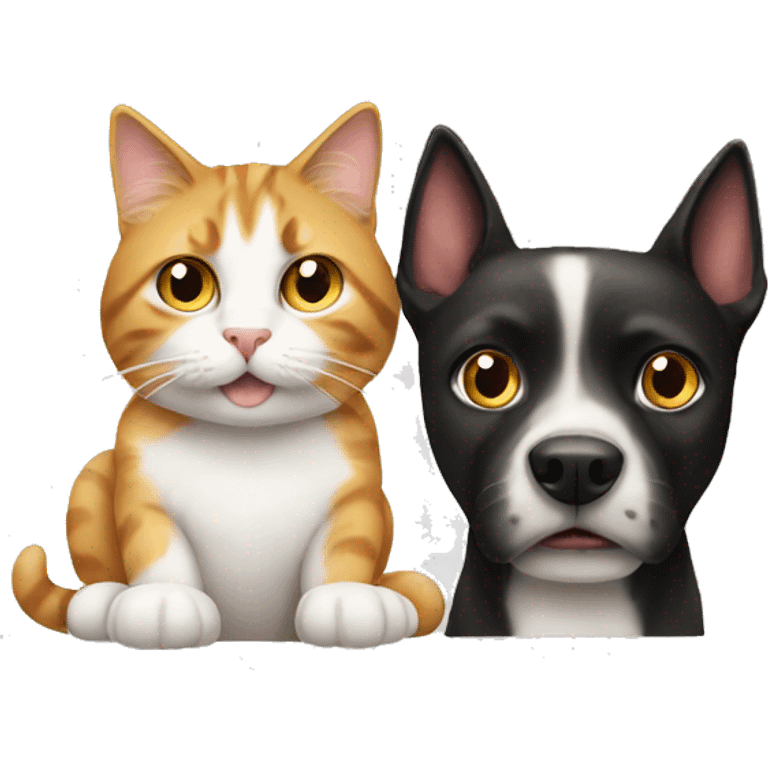 Cat with dog emoji