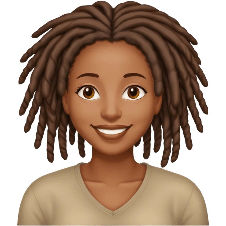 Black woman with locs something good emoji