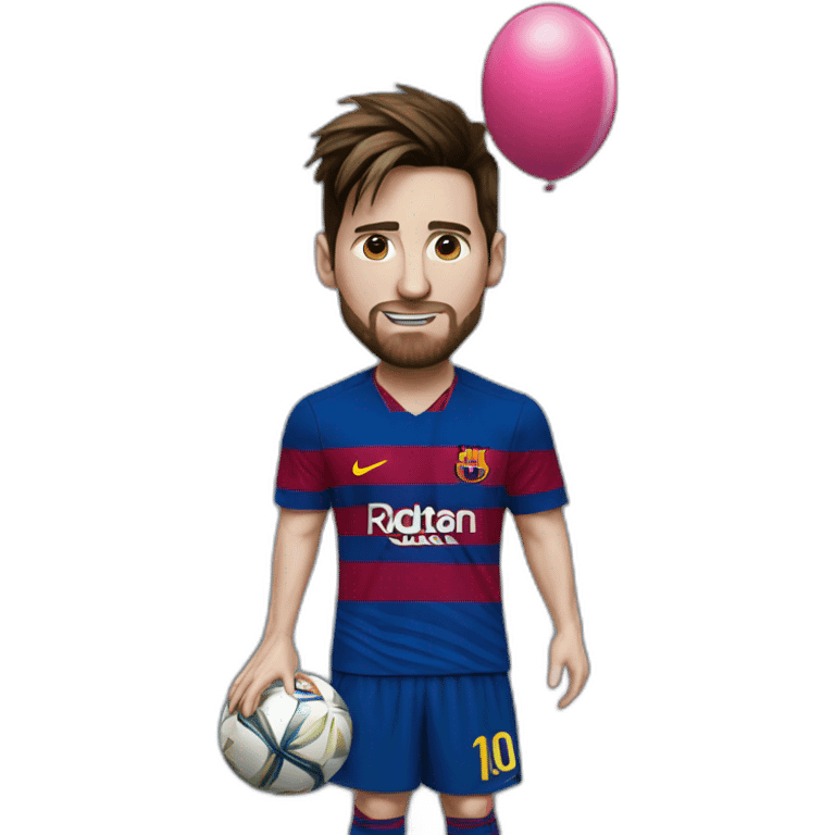 Messi with 8 Ballon do'r emoji