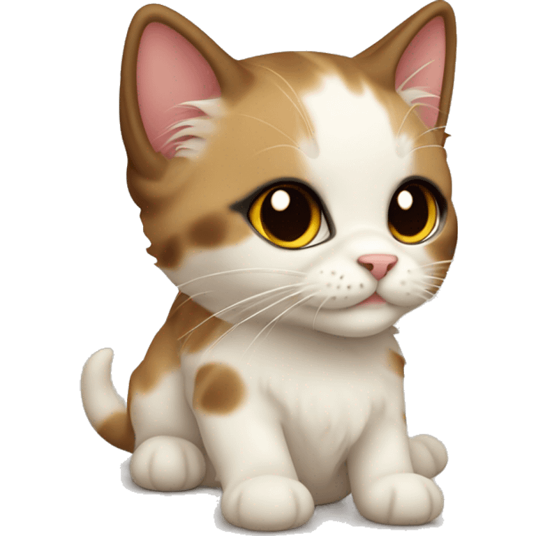 Rag doll kitten with brown seal points emoji