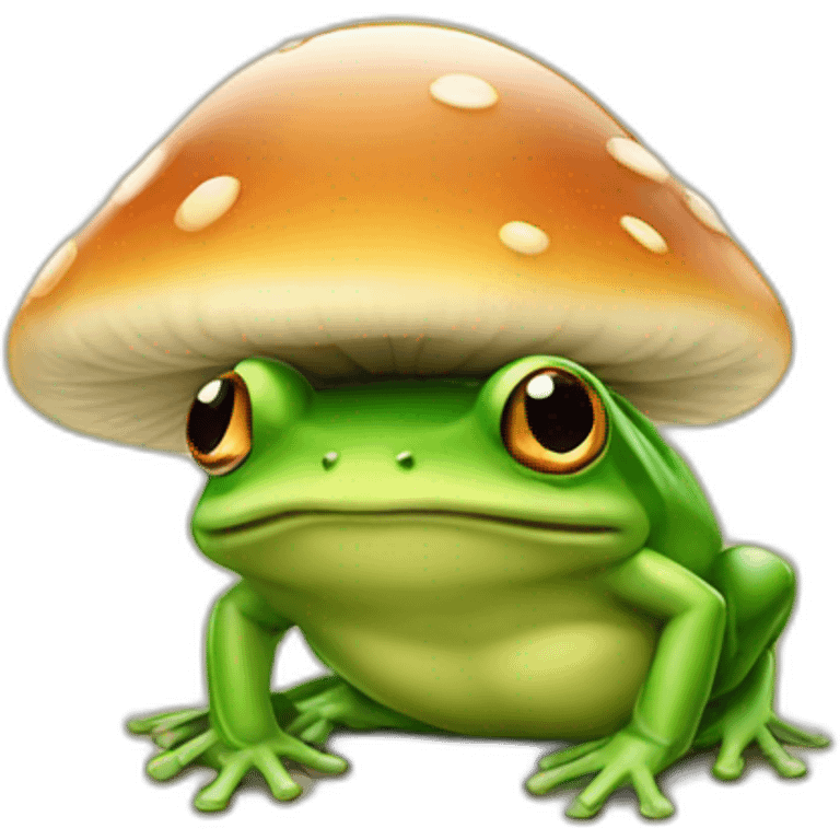 Grenouille et champignon emoji