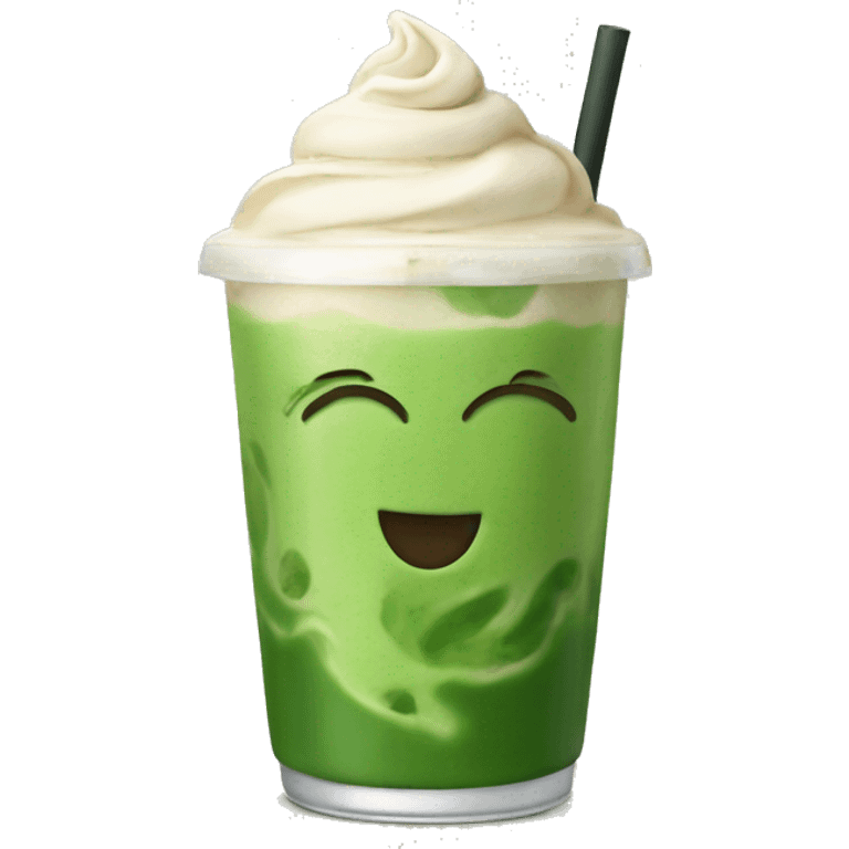 Matcha iced latte  emoji