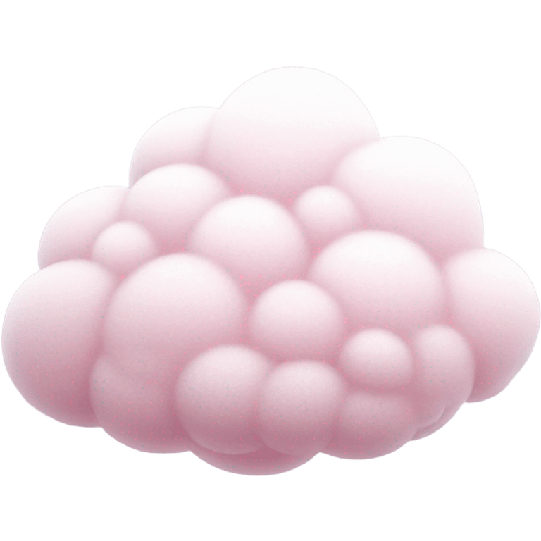 Pink cloud with snow and snowflakes emoji