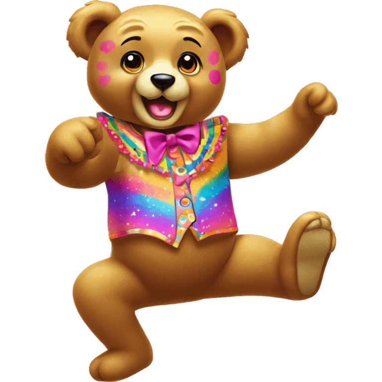 lisa frank dancing bear circus emoji