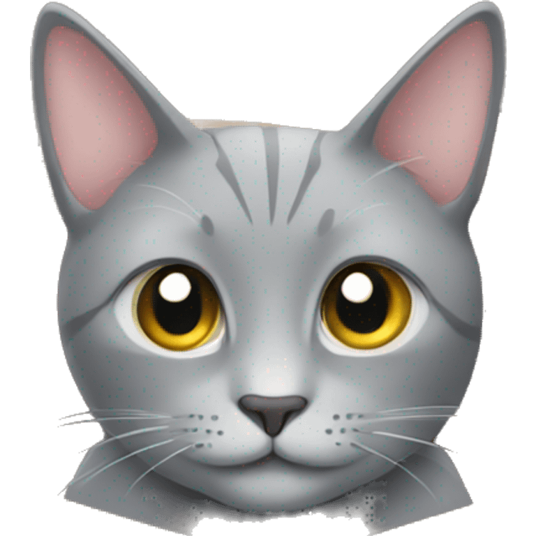 Grey Cat in box emoji