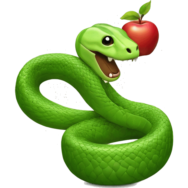 snake and apple together - snakeapple / Snake in the form of an apple emoji