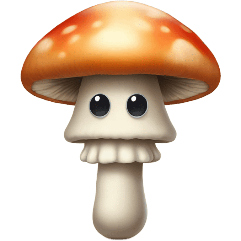 Mushroom wit arms and legs and a face emoji